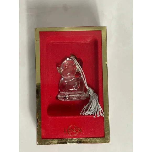 Vintage Lenox Full Lead Crystal Christmas Ornament Sparkling Duck Czech Republic - Picture 1 of 6